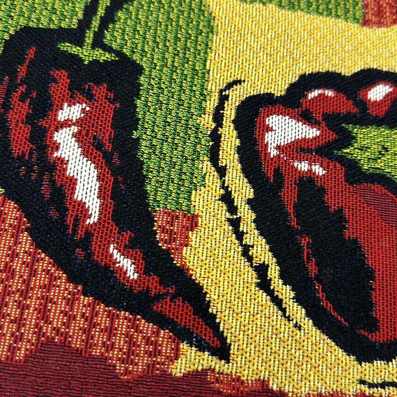 Set of 4 Pepper Embroidered Place Mats. Used for decoration only. 19”L x 12.5W. - Picture 7 of 8